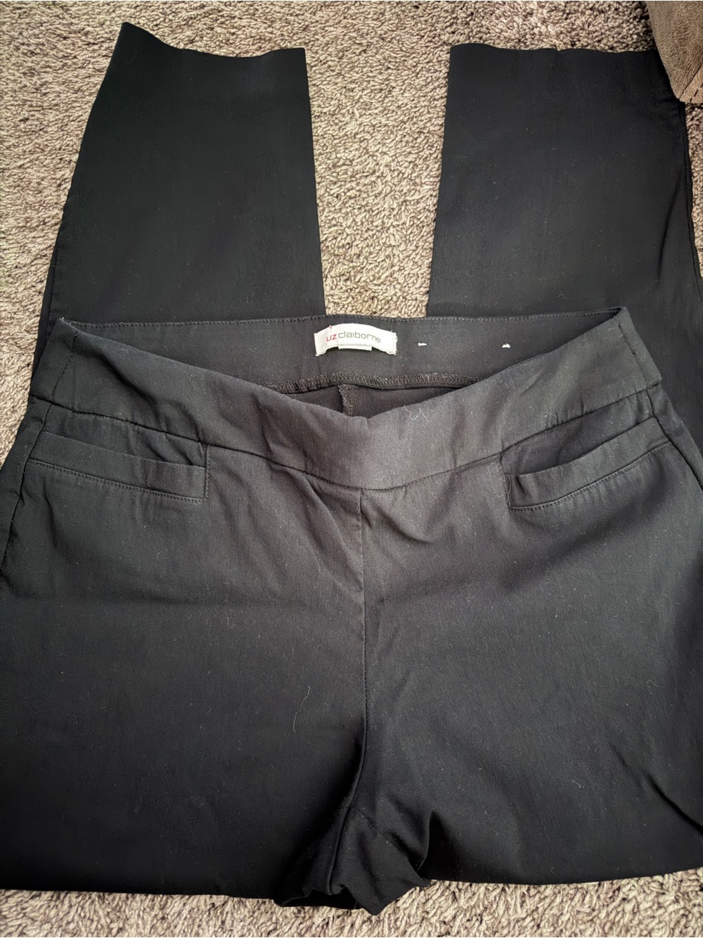 Liz Claiborne Black Slim Straight Dress Pants